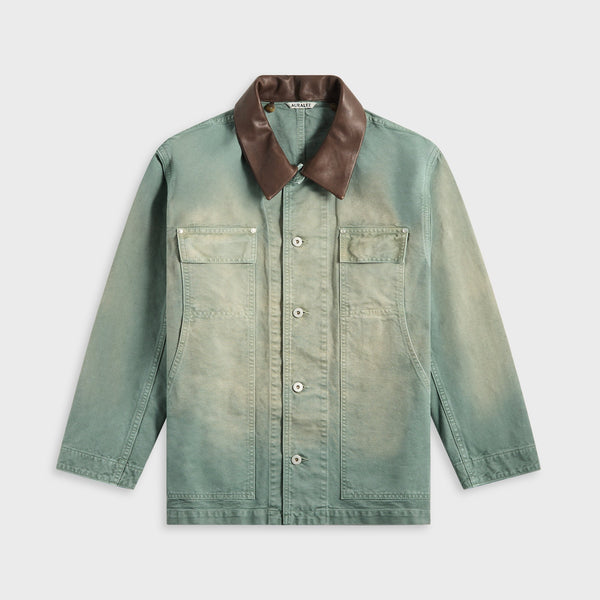 新品 AURALEE ORGANIC COTTON DUCK BLOUSON 3 AURALEE ORGANIC COTTON DUCK BLOUSON ASH GREEN | TODAY CLOTHING
