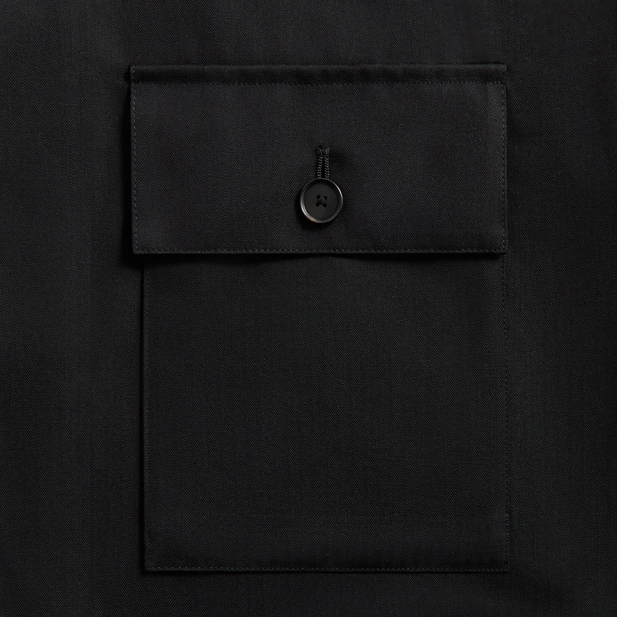 Auralee Wool Herringbone Over Shirt - Black – Kith Europe
