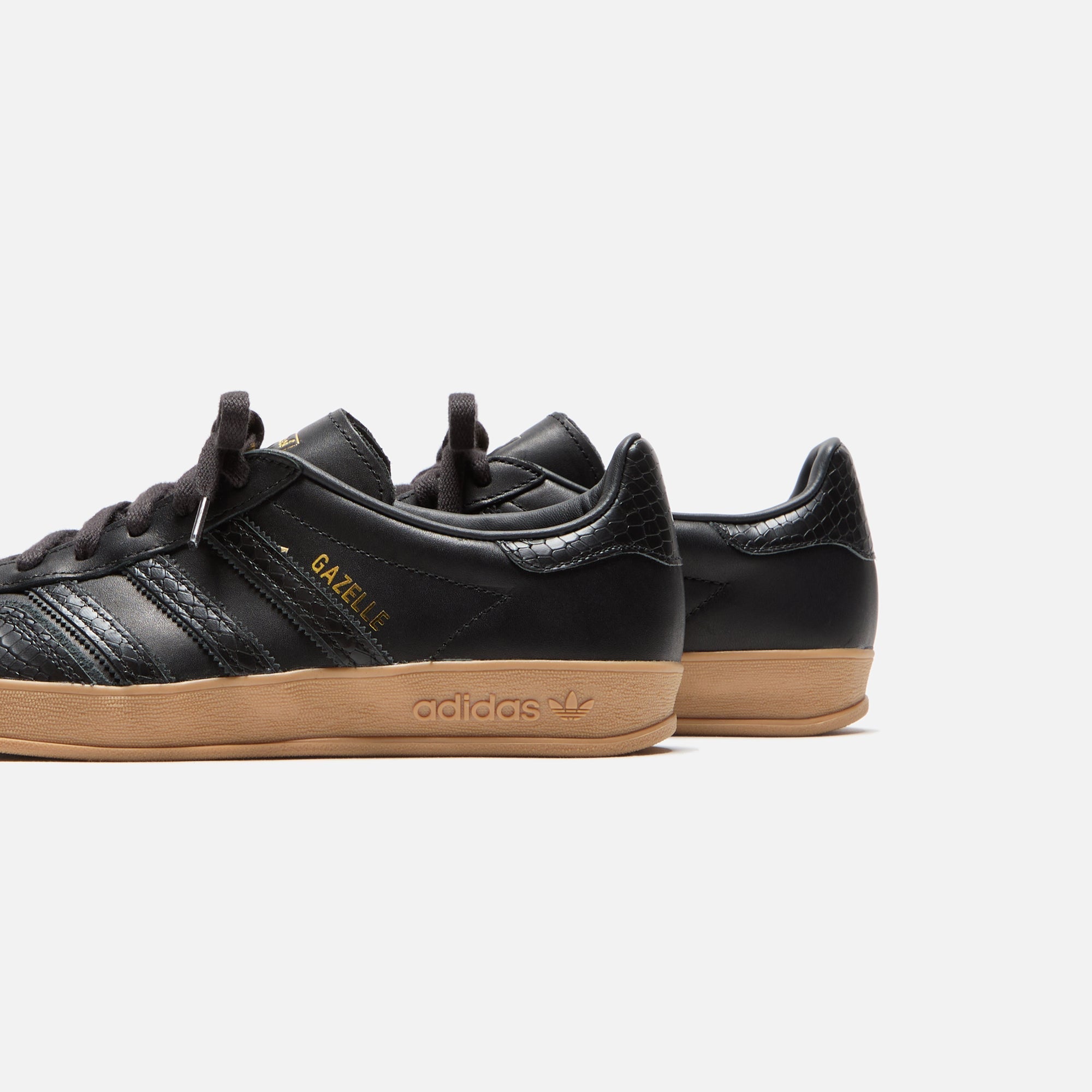 gazelle adidas black leather