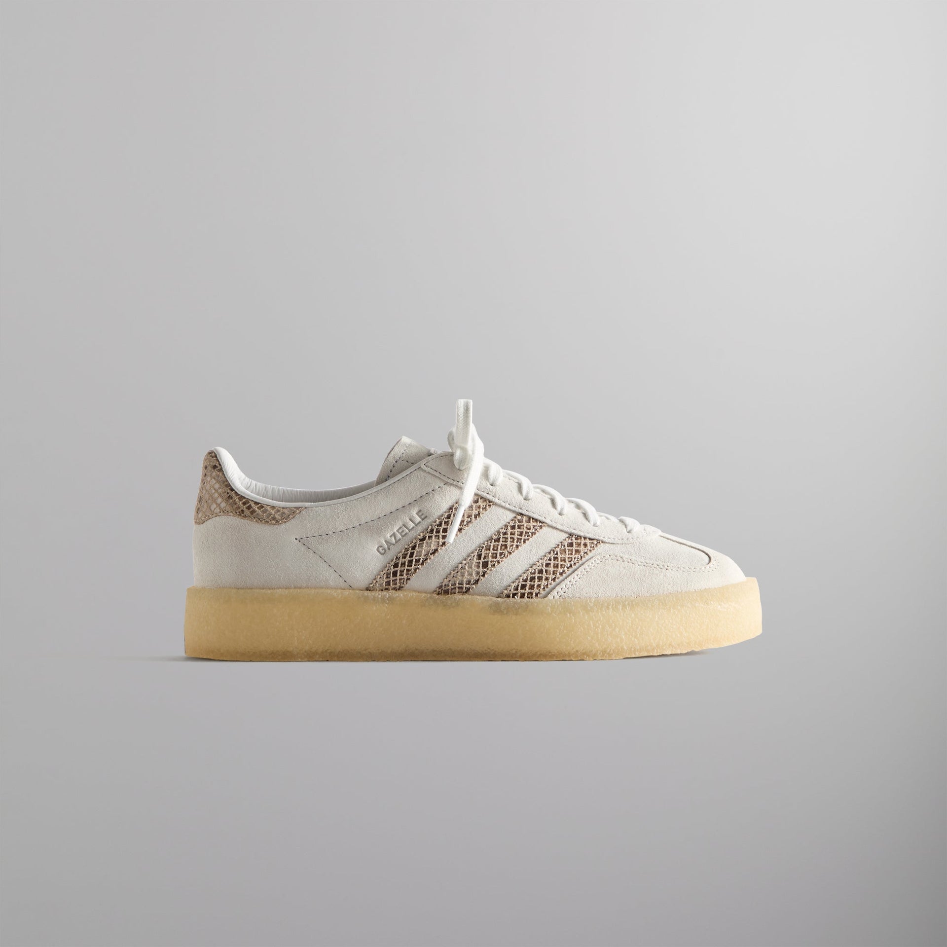 The 8th St Gazelle Indoor by Ronnie Fieg for adidas Originals & Clarks Originals - Crystal White / Brown