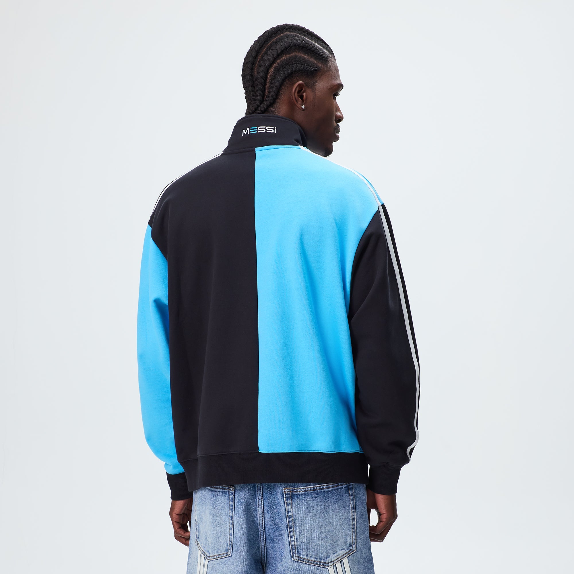 NFL ミッチェルアンドネス　メンズXL 54 ジャージー　コルツ　ユナイタス Kith & Messi for adidas Football Fleece Quarter Zip - Night Navy