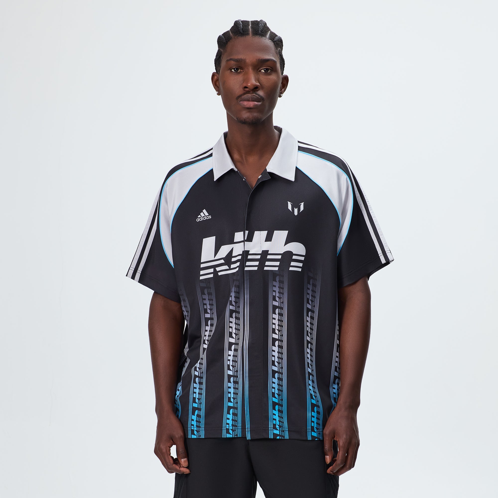 KITH adidas サッカーシャツ 黒 Kith & Messi for adidas Football Printed Jersey Shirt - Black