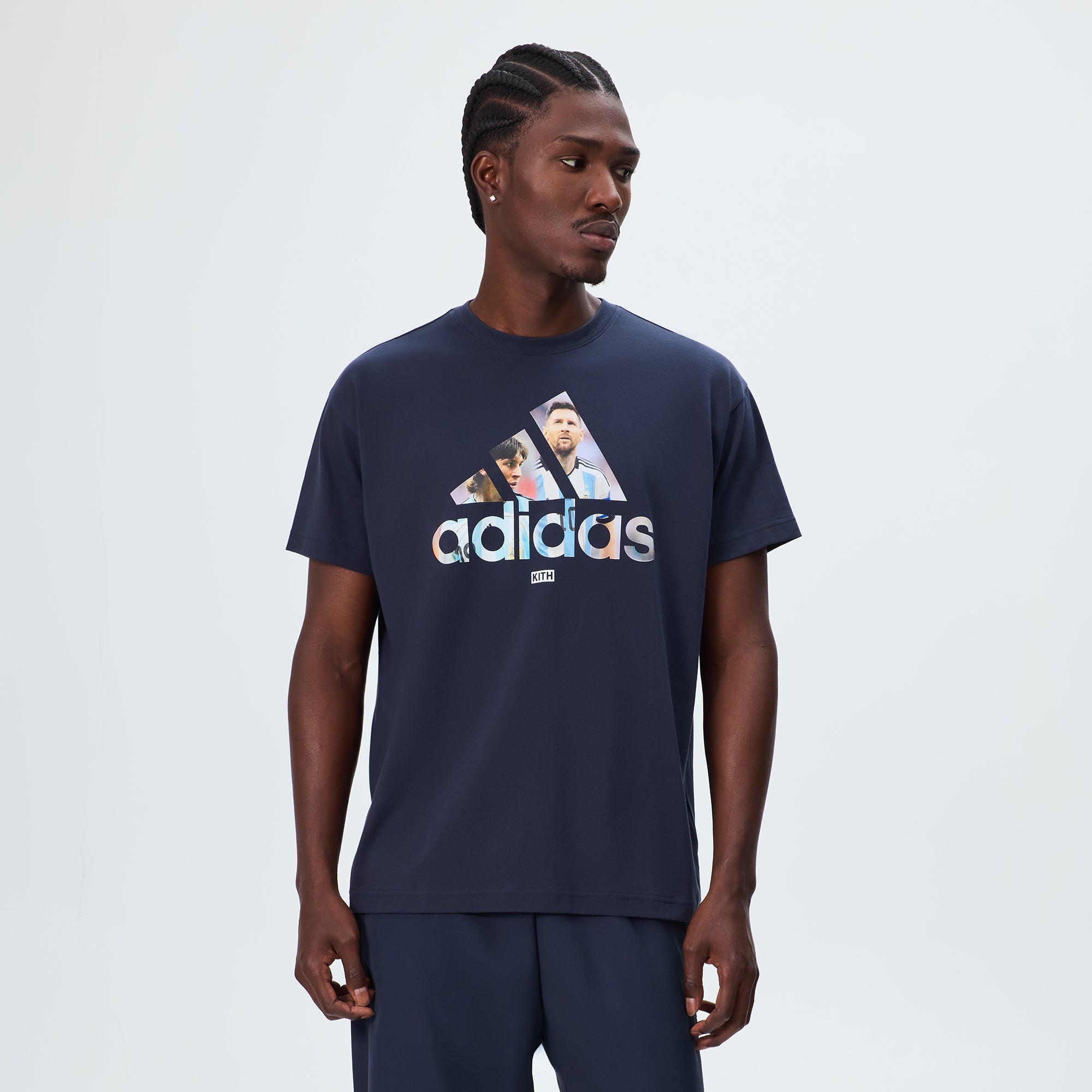 Kith x Lionel Messi x adidas サッカー Navy Kith & Messi for adidas Football Graphic Tee - Night Navy – Kith
