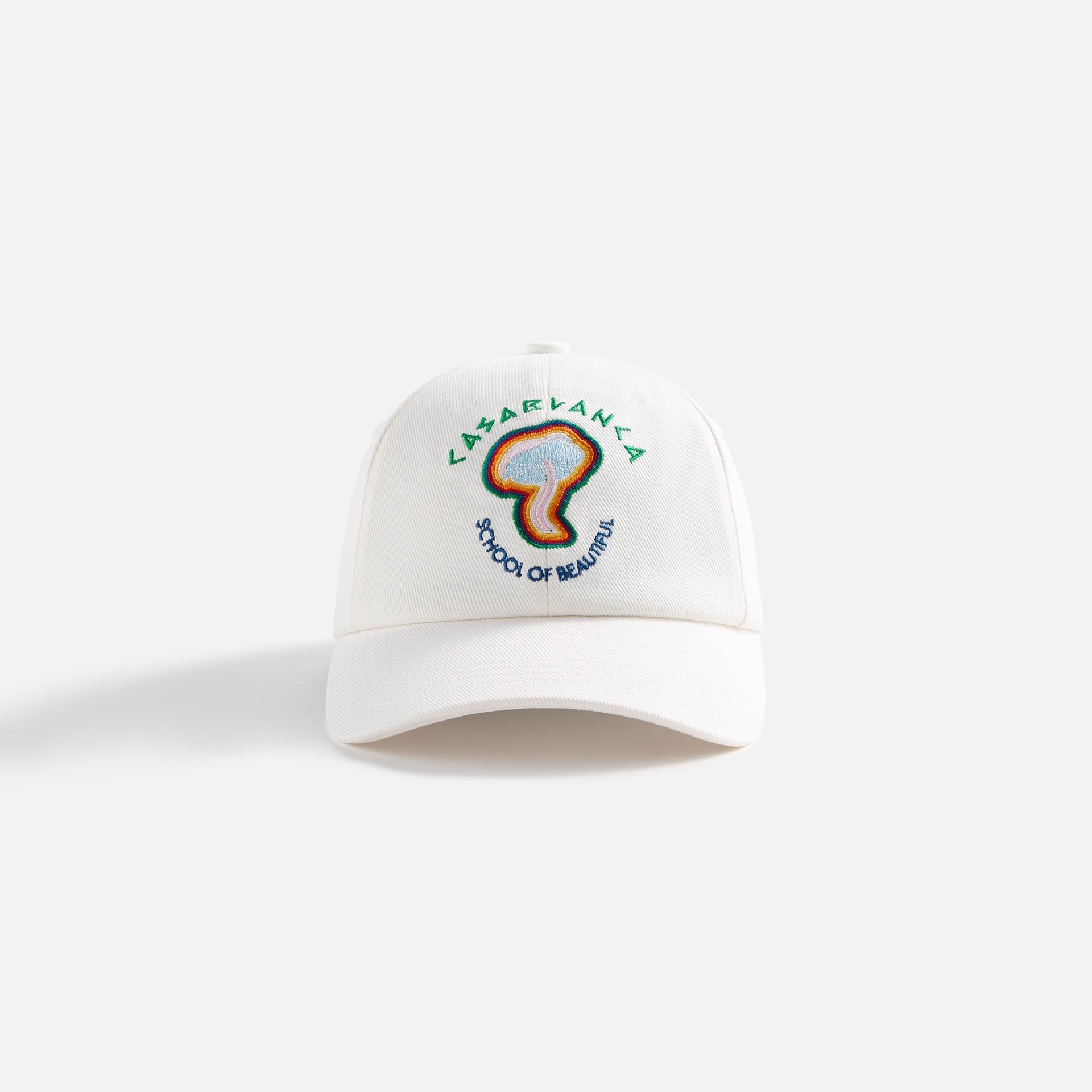 Casablanca Rainbow Mushroom Embroidered Cap - White