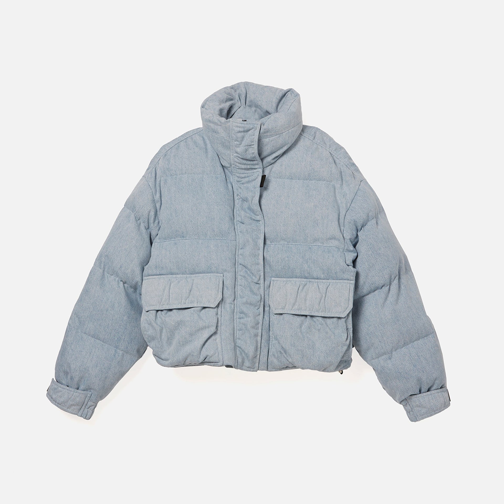 Agolde x Shoreditch Ski Club Nova Denim Puffer - Marbled Indigo