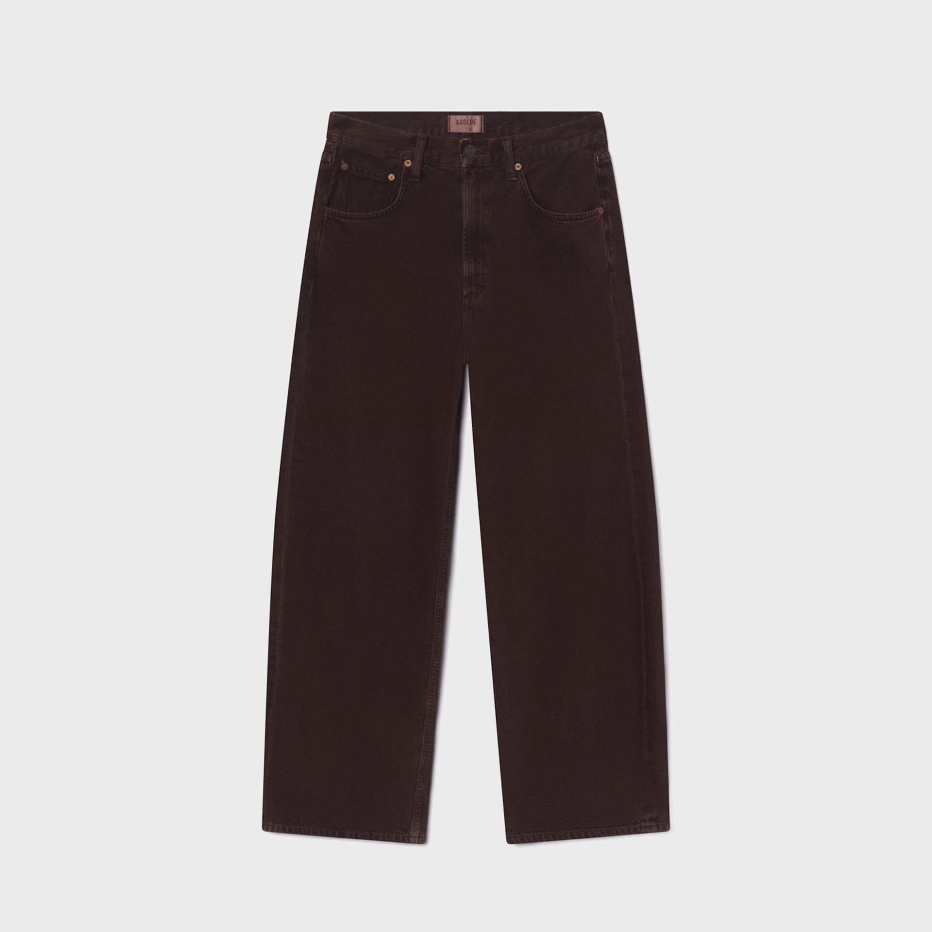 Agolde Ren High Rise Wide Leg Ankle Jean - Sloe Berry