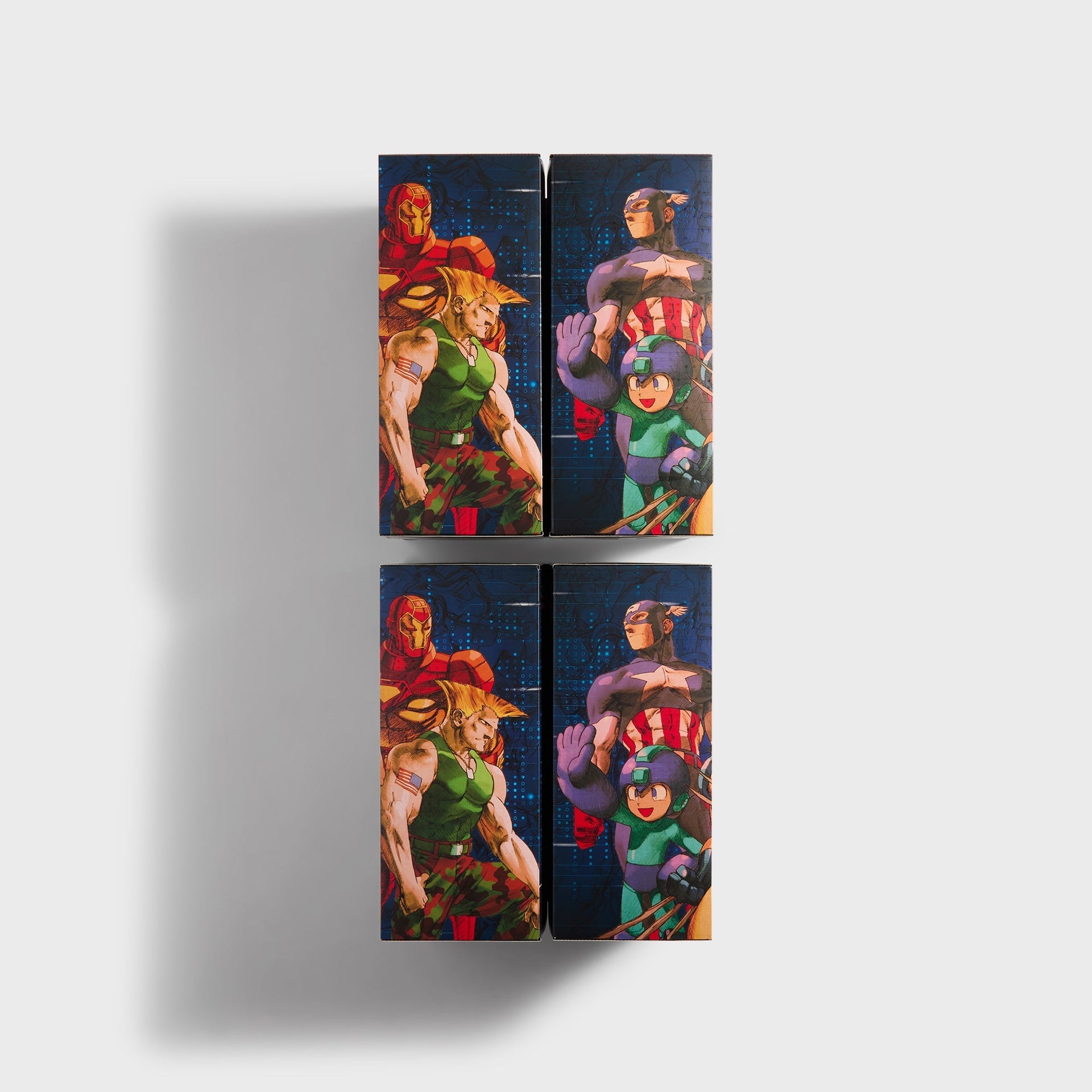 Marvel vs. Capcom | Kith for ASICS GEL-KAYANO® 12.1 Captain America vs. Guile Double Box - Dive Blue / Gunmetal / Deep Depths / Gunmetal - PH