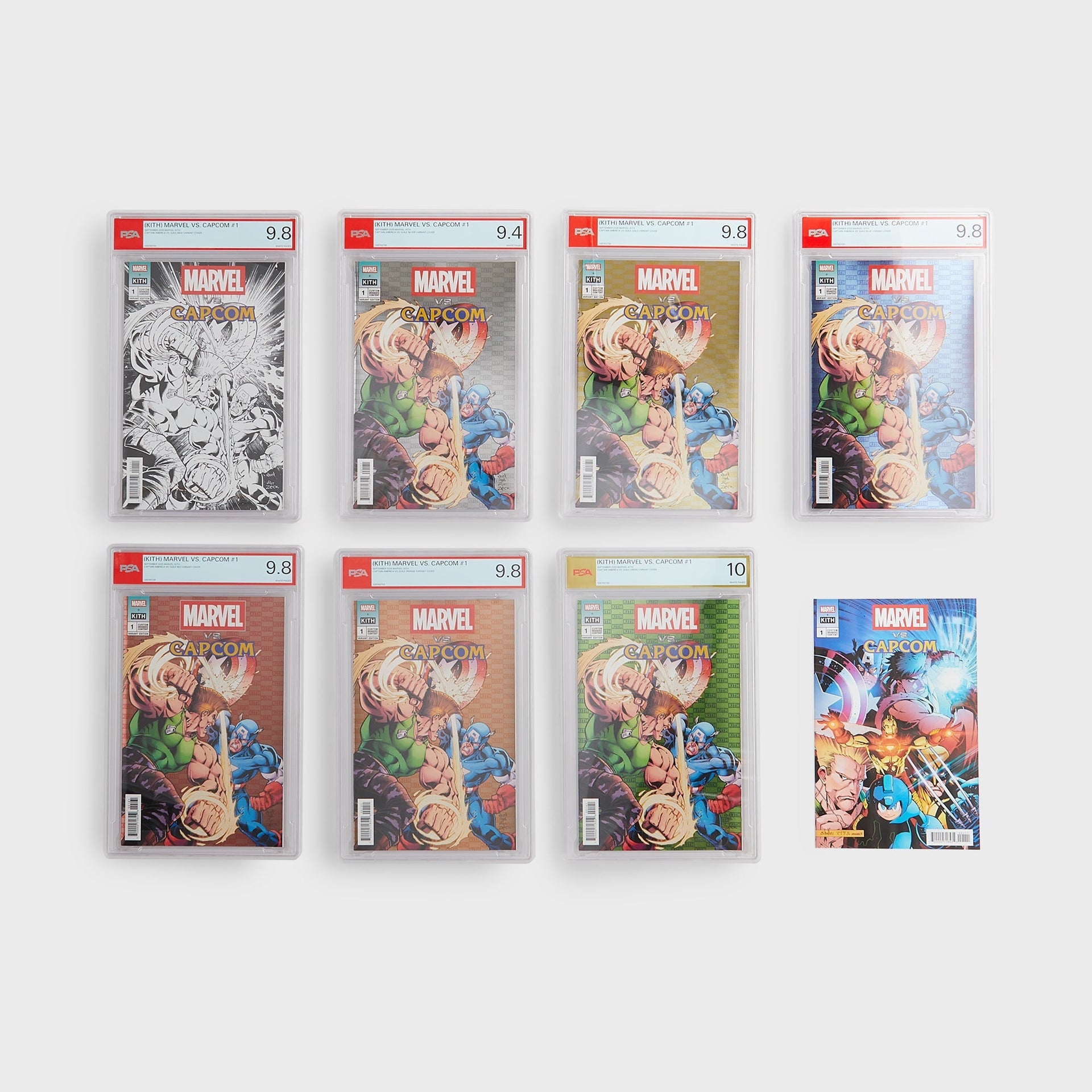 Marvel vs. Capcom | Kith for ASICS GEL-KAYANO® 12.1 Captain America vs. Guile Double Box - Dive Blue / Gunmetal / Deep Depths / Gunmetal - PH