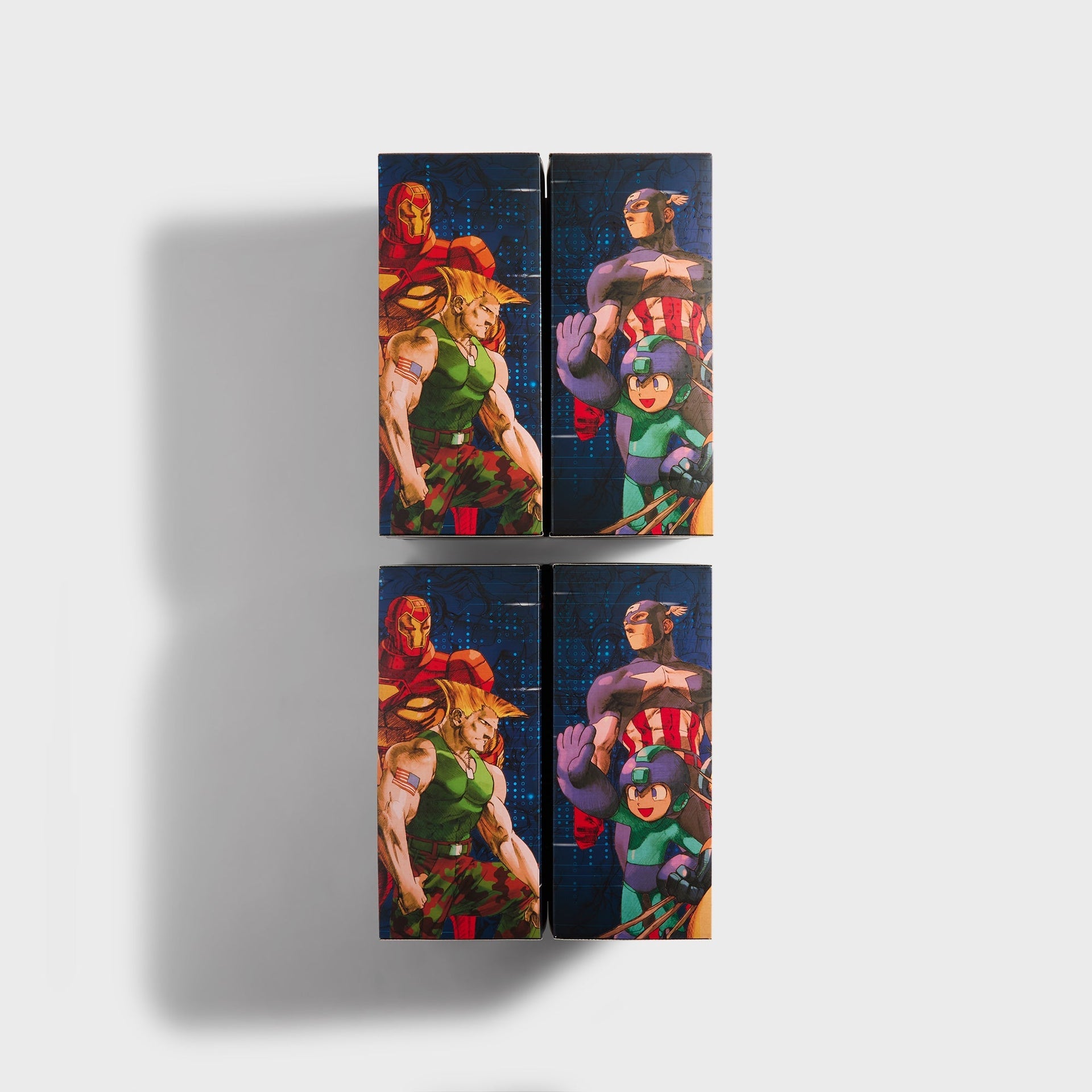 Marvel vs. Capcom | Kith for ASICS Gel-Nimbus 10.1 Iron Man vs. Mega Man Double Box - Italian Straw / Molten Lava / Mazarine Blue - PH