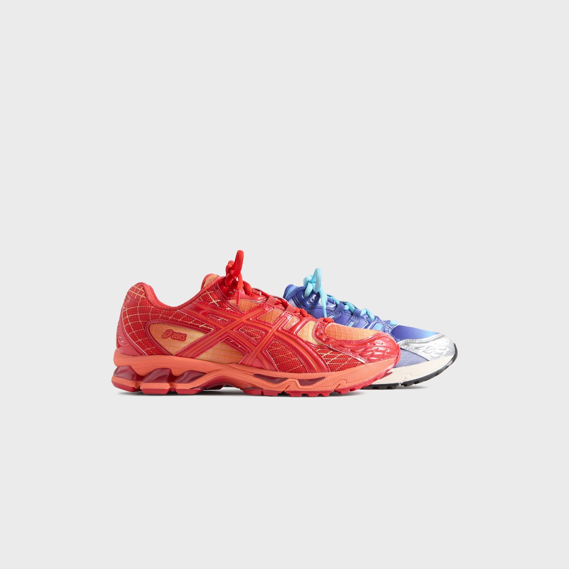 Marvel vs. Capcom | Kith for ASICS Gel-Nimbus 10.1 Iron Man vs. Mega Man Double Box - Italian Straw / Molten Lava / Mazarine Blue - PH