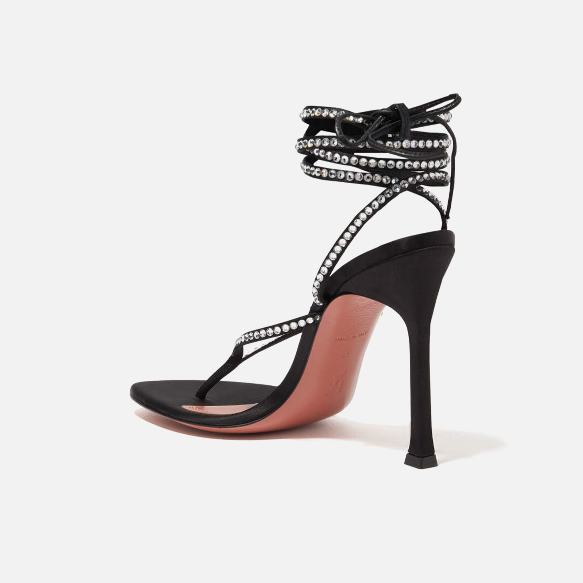Amina Muaddi Cora Crystal Lace Up 105 - Metallic – Kith Europe