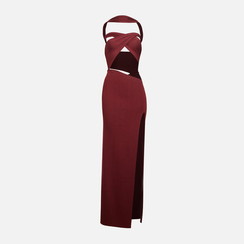 Aya Muse Stero Dress - Burgundy