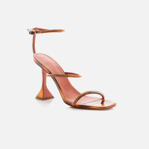 Amina Muaddi Gilda Sandal Patent The Eye of the Tiger + Topaz C