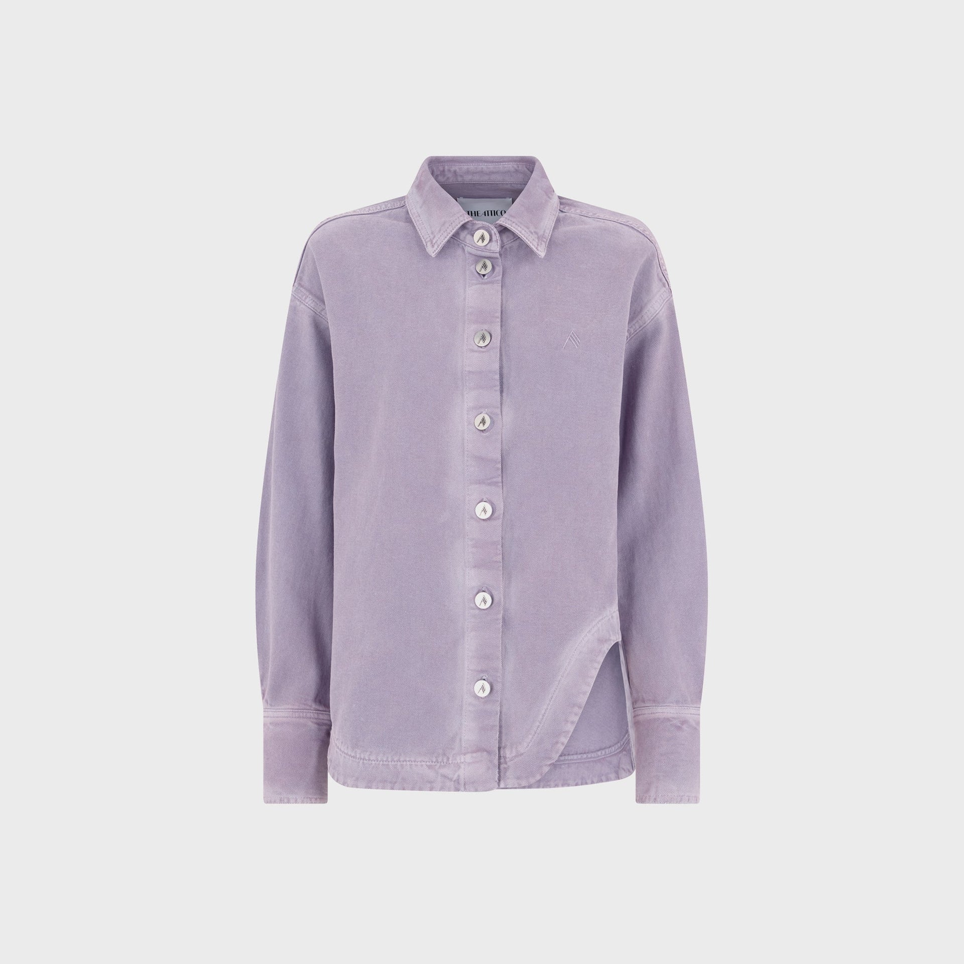 The Attico Purple Eliza Denim Shirt - Mauve Fade
