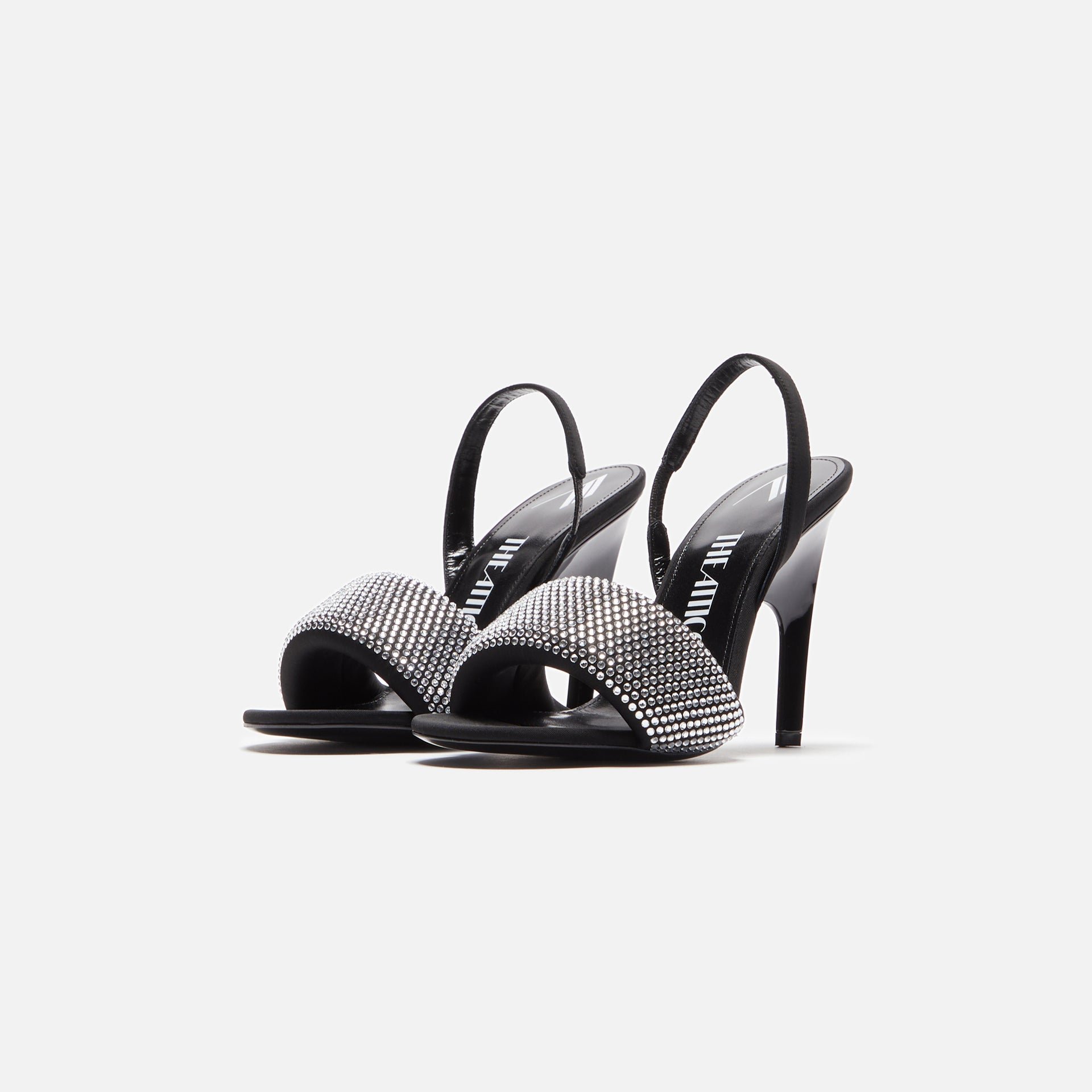 The Attico Rem Sandal - Silver / Black