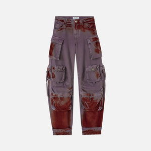 The Attico Fern Long Pant - Burgundy