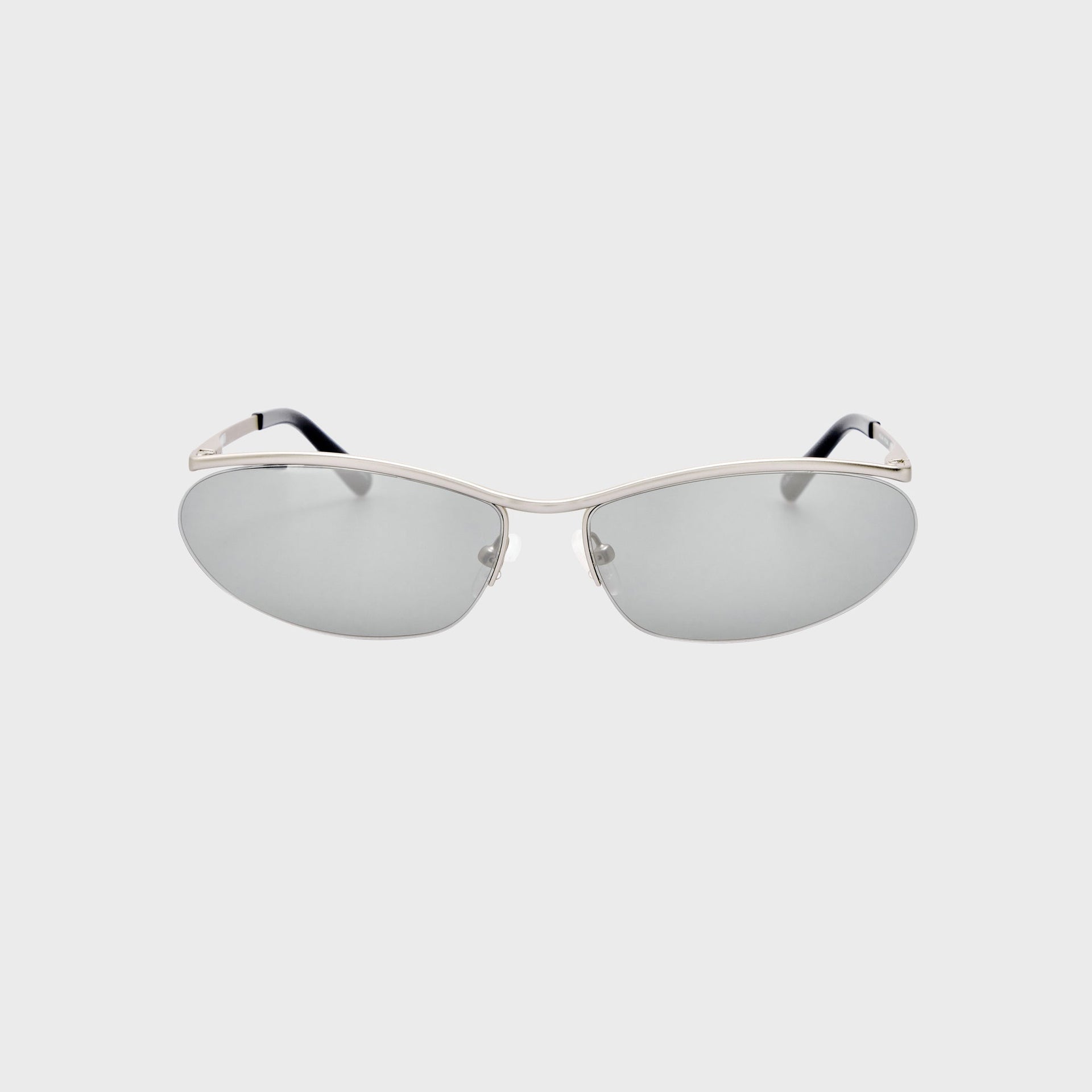 The Attico Charlotte Sunglasses - Matt Silver / Silver Mirror