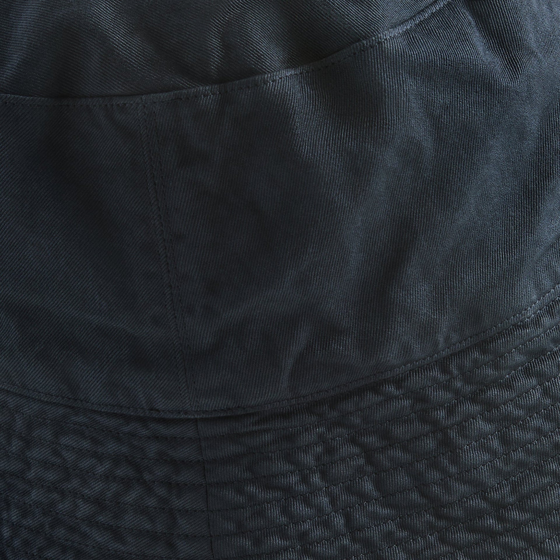 Auralee Garment-Dyed Finx Chino Bucket Hat - Navy