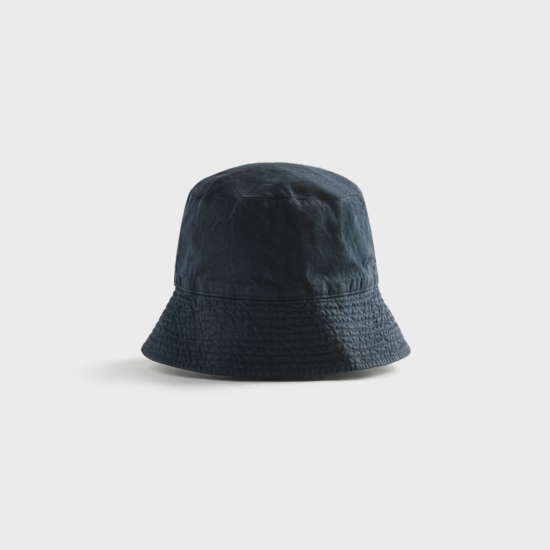 Auralee Garment-Dyed Finx Chino Bucket Hat - Navy