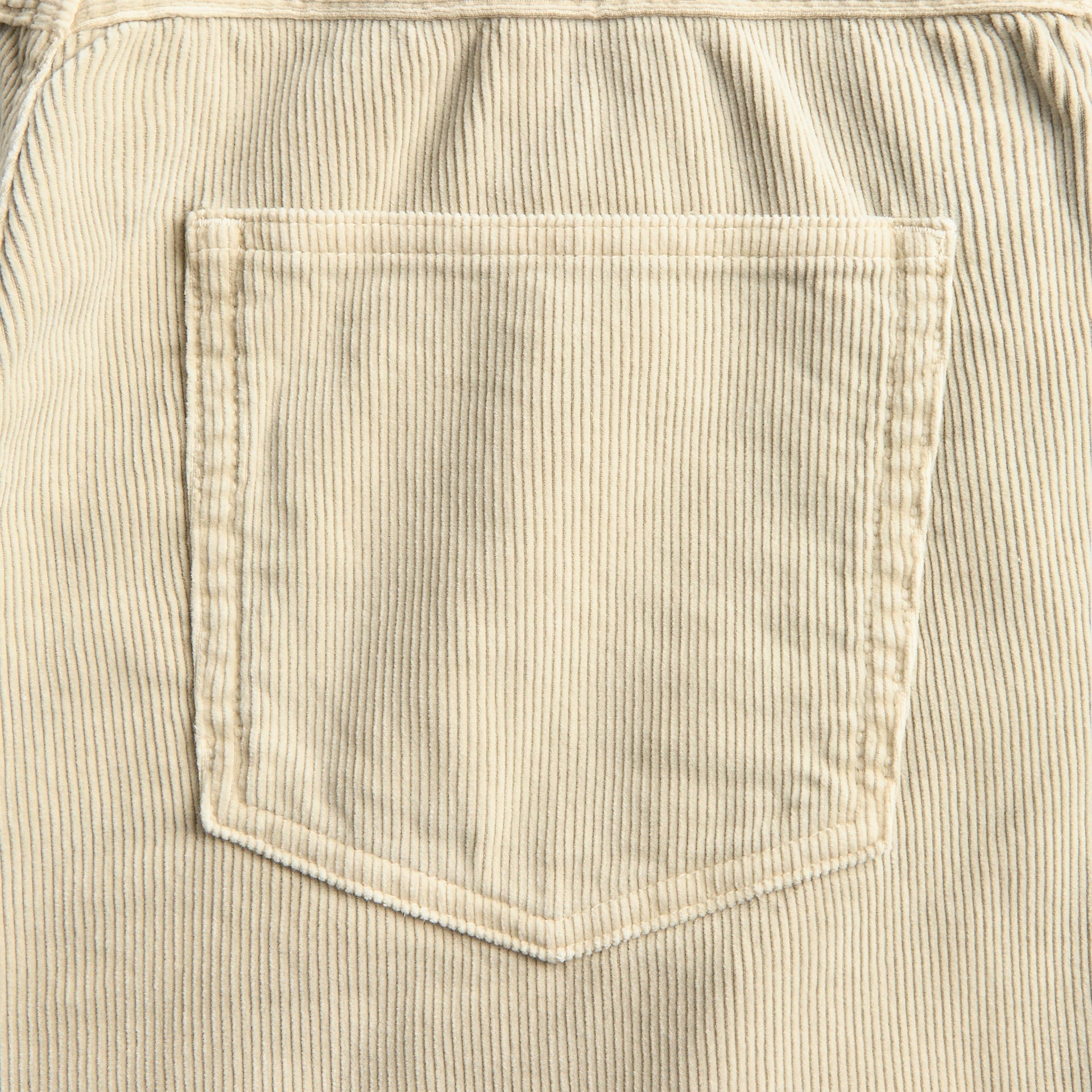 Auralee Garment-Dyed Finx Corduroy 5P Wide Pant - White / Khaki