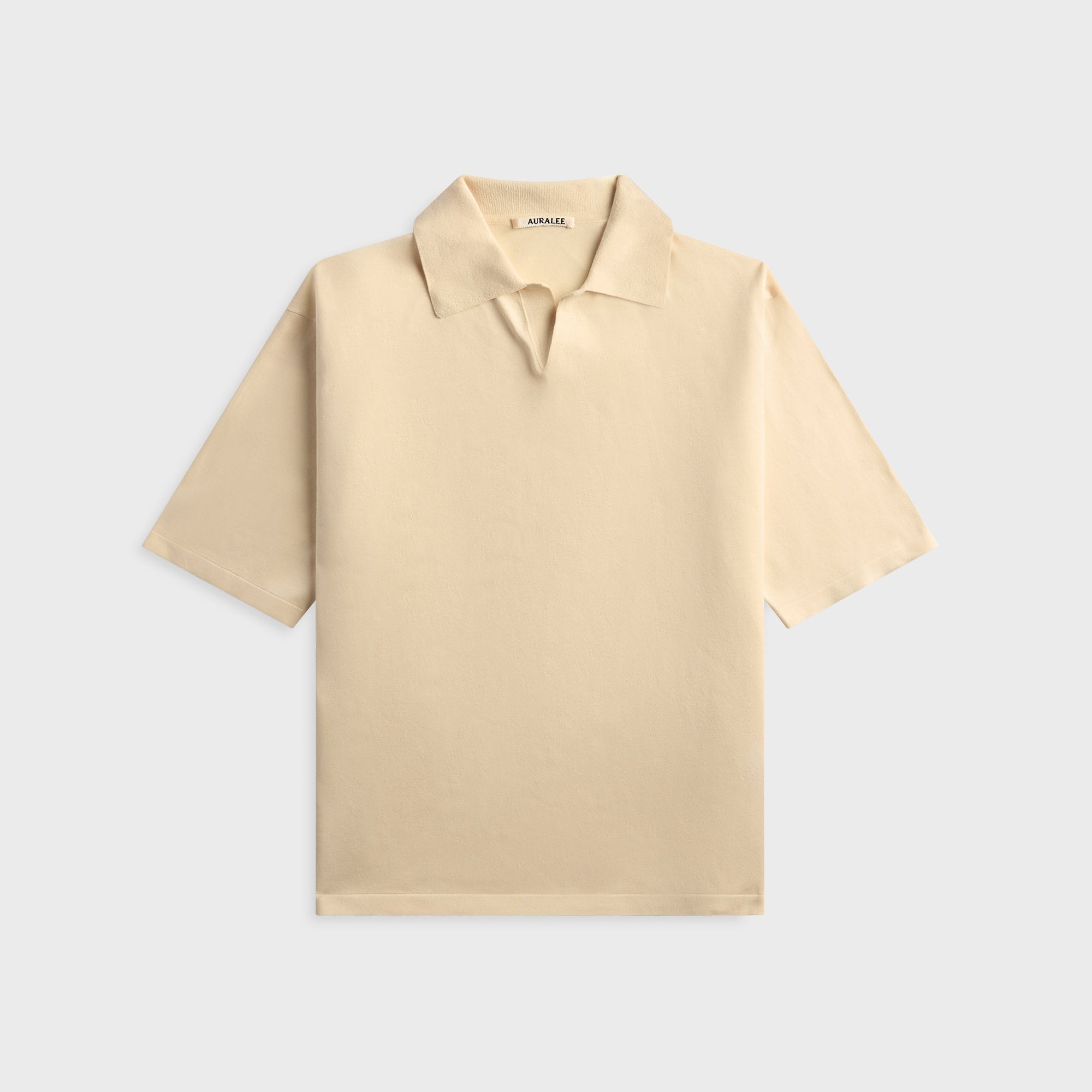 Auralee High Gauge Tussah Silk Knit Skipper Polo - Ivory – Kith Europe