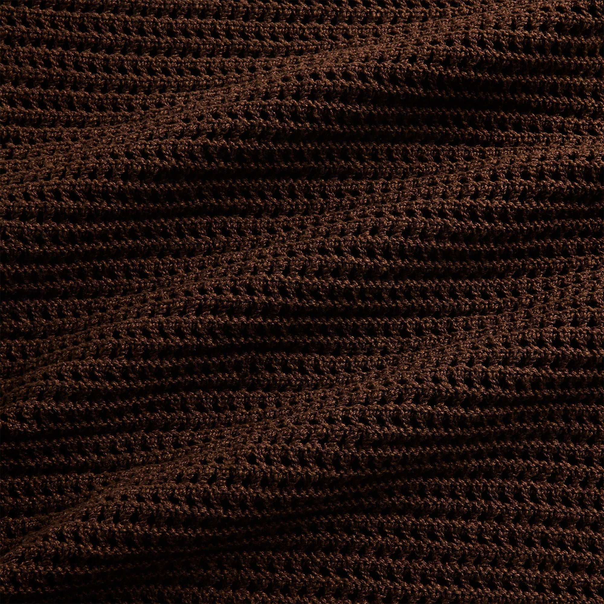 Auralee Tussah Silk Cotton Mesh Knit Skipper Polo - Brown – Kith