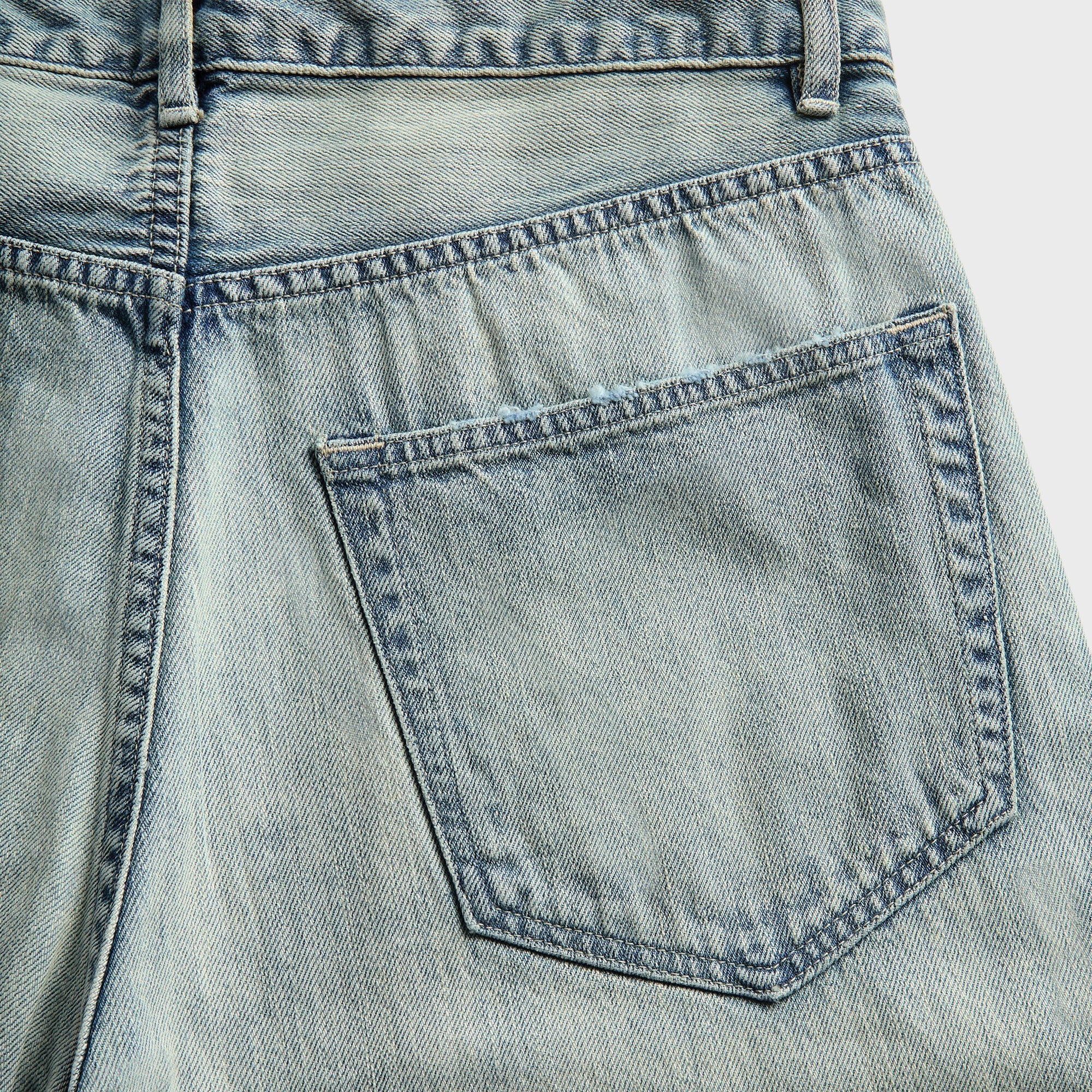 Auralee Faded Selvedge Light Denim Wide Pant - Light Indigo – Kith
