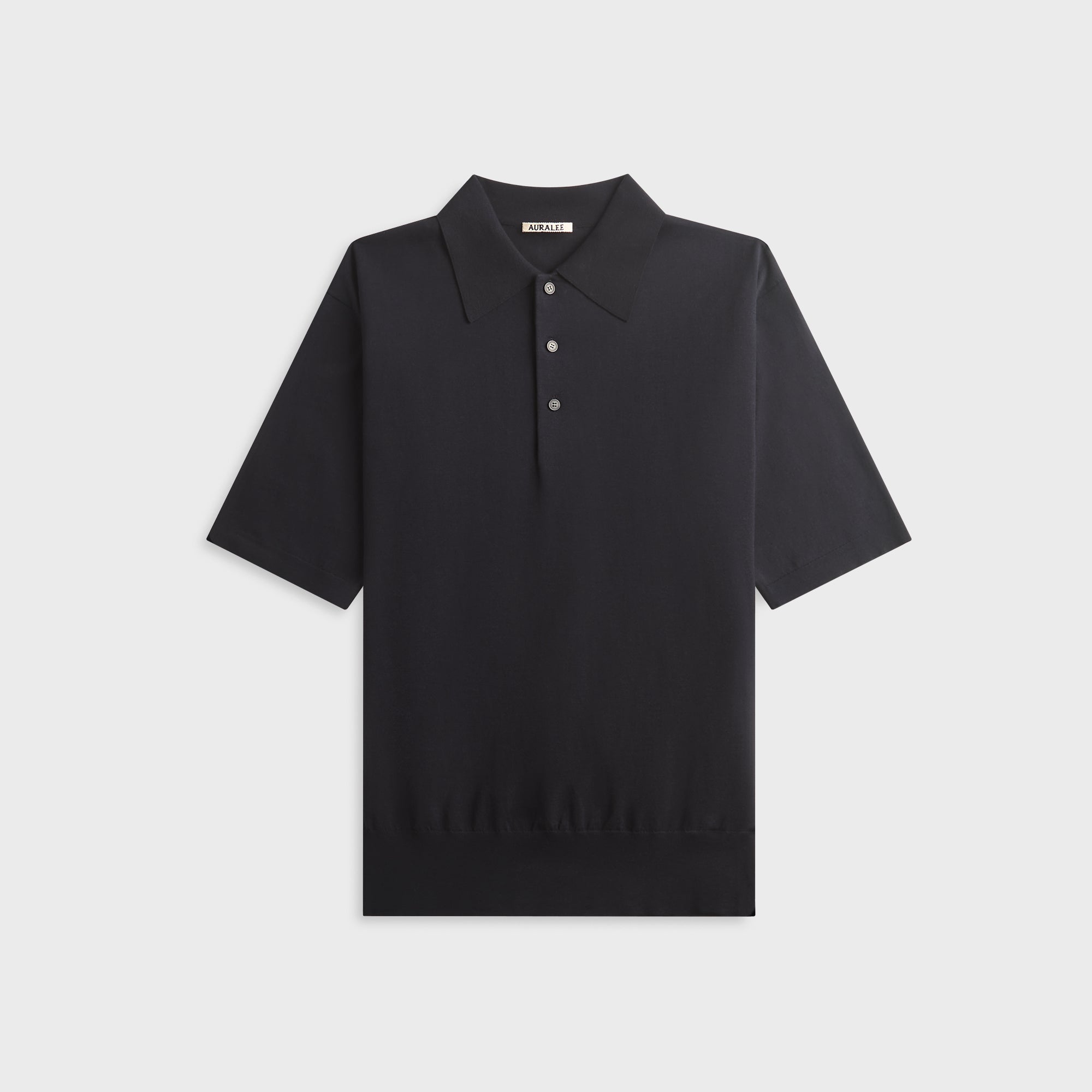 Auralee Giza High Gauge Knit Polo - Dark Navy – Kith Europe