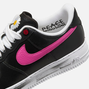 Nike x PEACEMINUSONE Air Force 1 - Black / New Emerald / Pinkfire II / Tour Yellow / Blue Gale