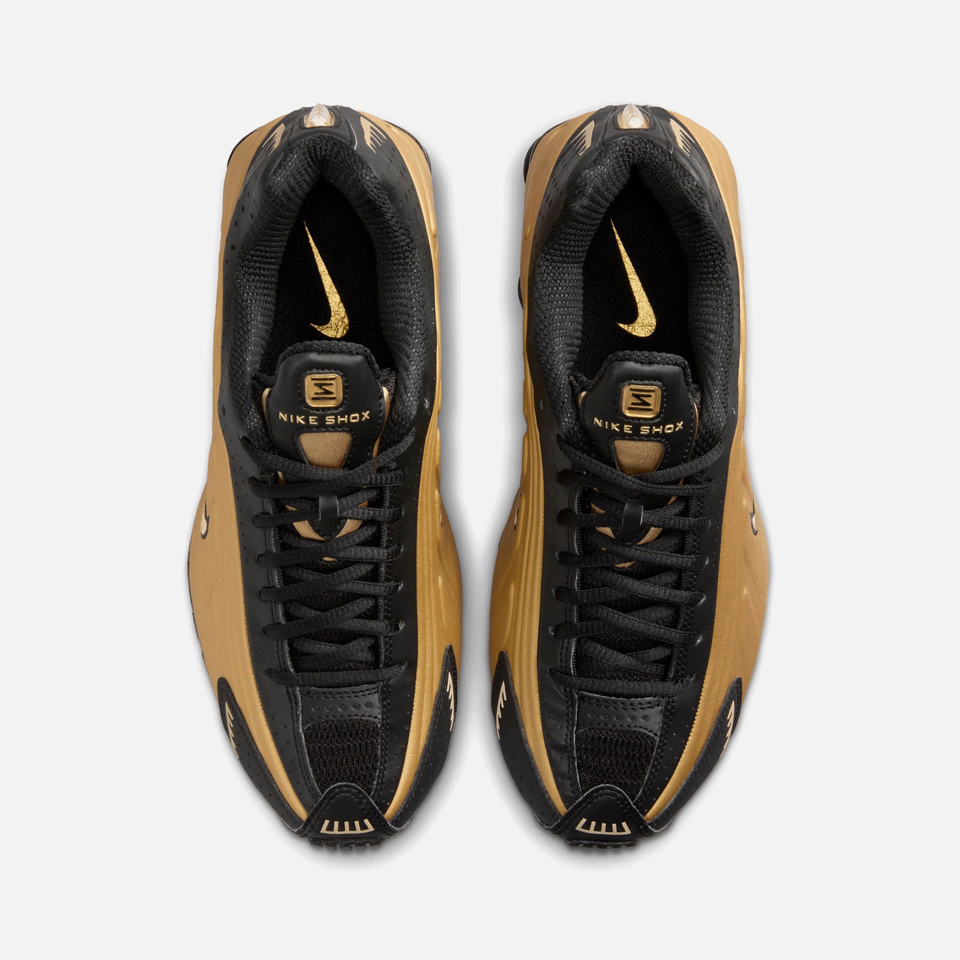Nike Shox R4 - Black / Metallic Gold / Metallic Silver