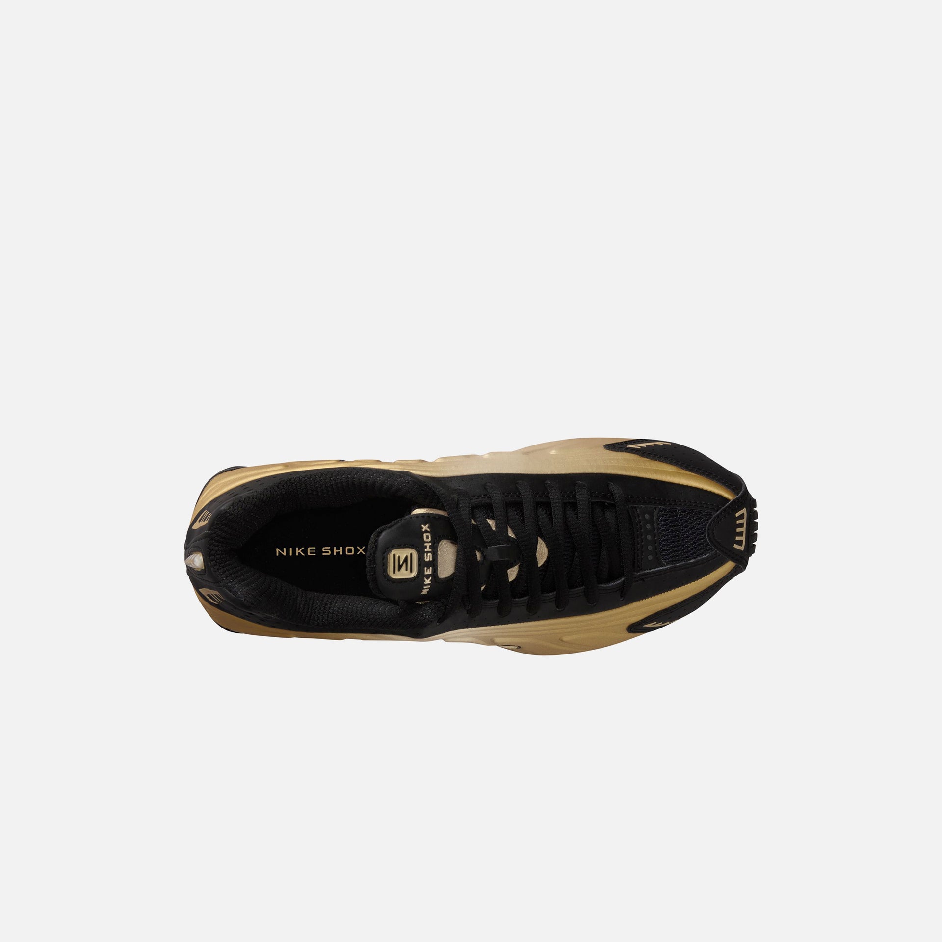 Nike Shox R4 - Black / Metallic Gold / Metallic Silver