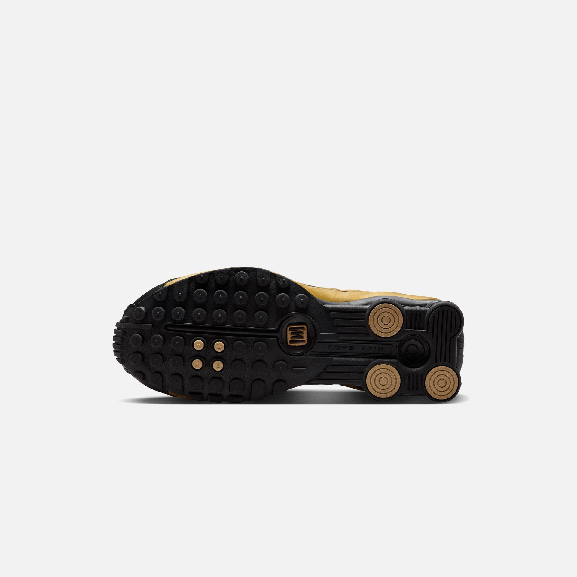 Nike Shox R4 - Black / Metallic Gold / Metallic Silver