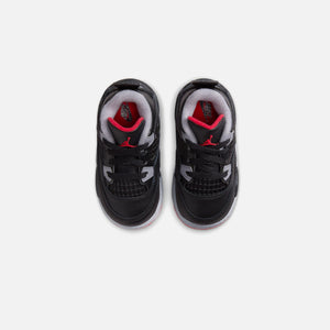 Nike TD Air Jordan 4 Retro - Black / Fire Red / Cement Grey / Summit White