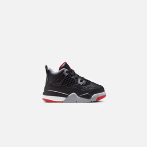 Nike TD Air Jordan 4 Retro - Black / Fire Red / Cement Grey / Summit White