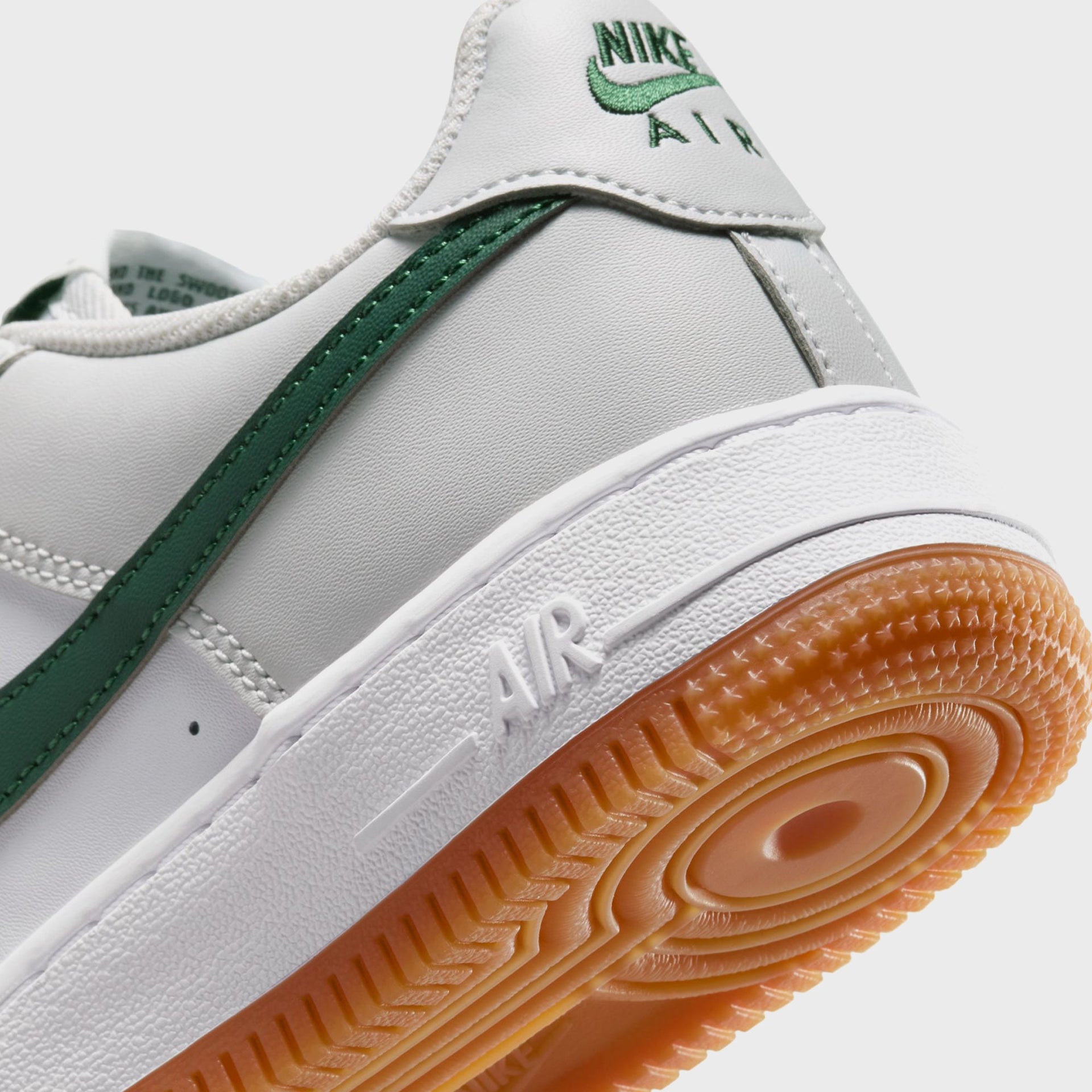 Nike GS Air Force 1 - Photon Dust / White / Fir / Gum Medium Brown