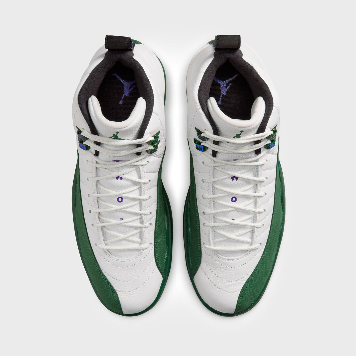 Jordan Air Jordan 12 Retro - Summit White / Gorge Green / Black / Fierce Purple