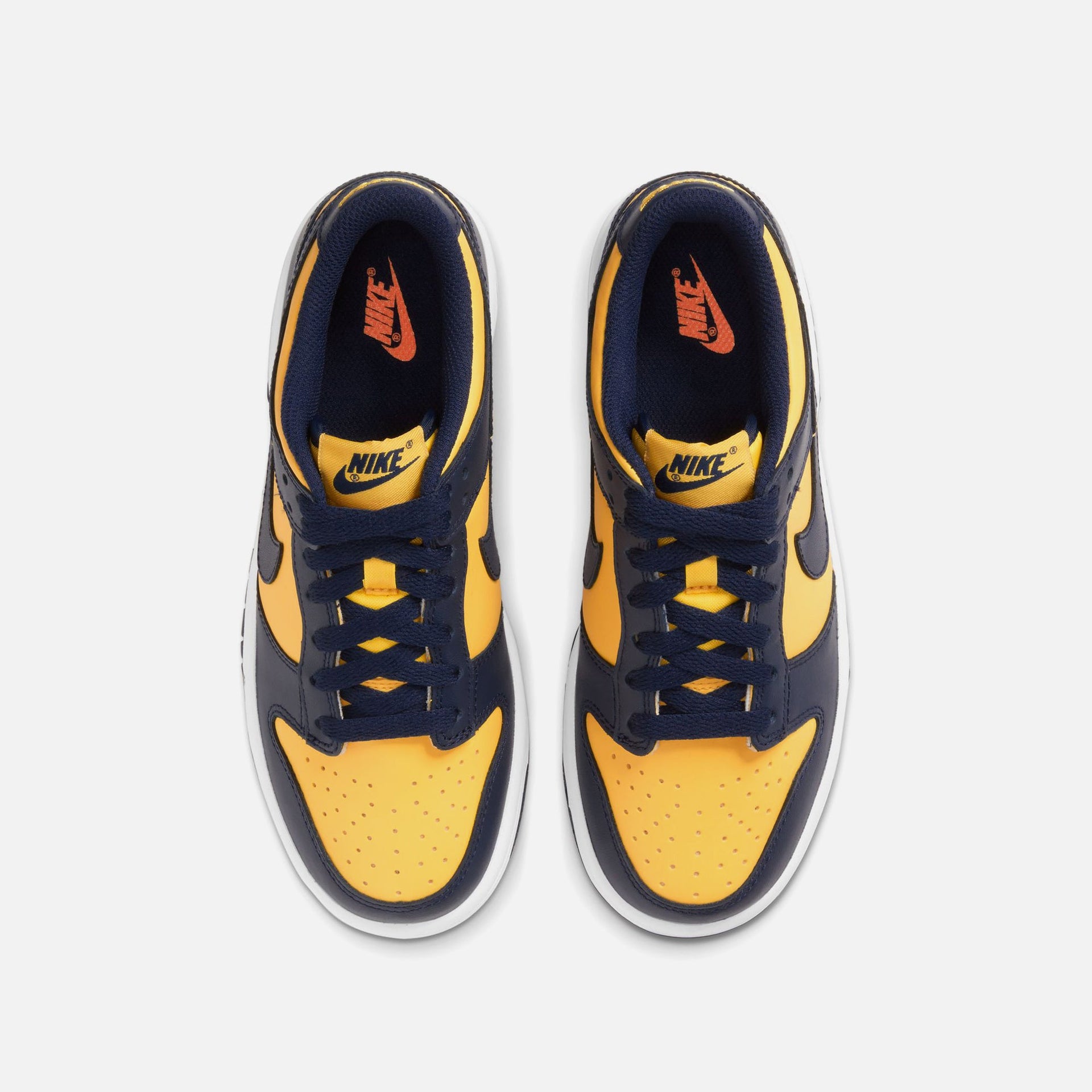 Nike Grade School Dunk Low BG Michigan - Varsity Maize / Midnight Navy / White / Total Orange