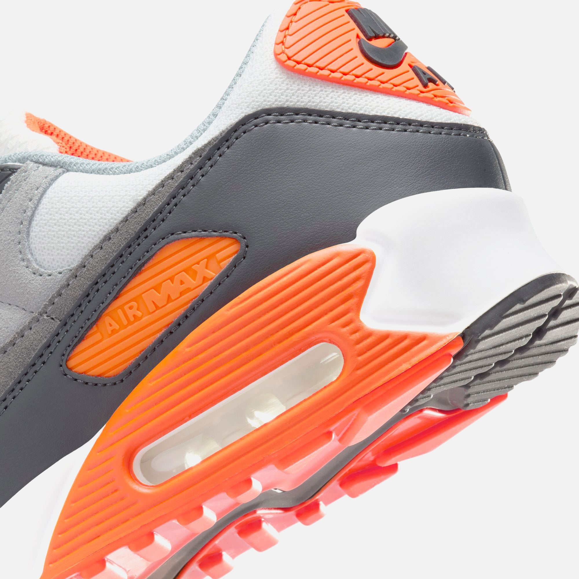Nike Air Max 90 - Summit White / Safety Orange / Dark Smoke