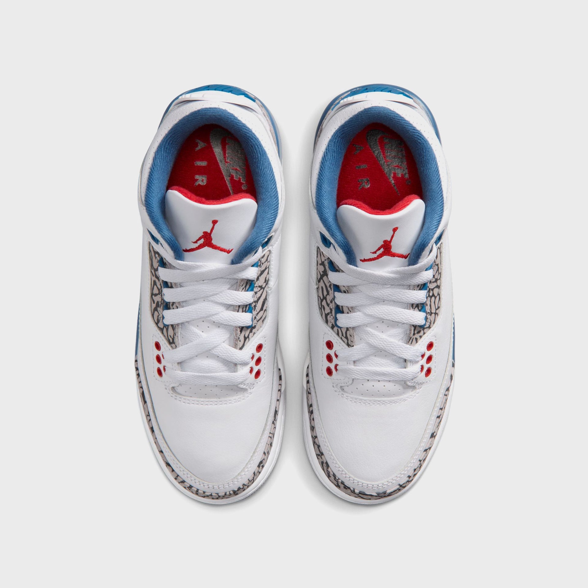 Jordan GS Air Jordan 3 Retro - White / True Blue / Cement Grey / Fire Red