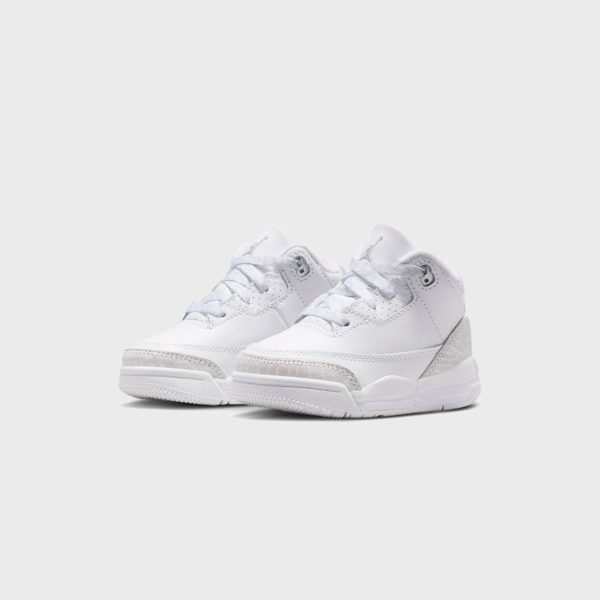 Nike TD Air Jordan 3 Retro - White / Metallic Silver / White