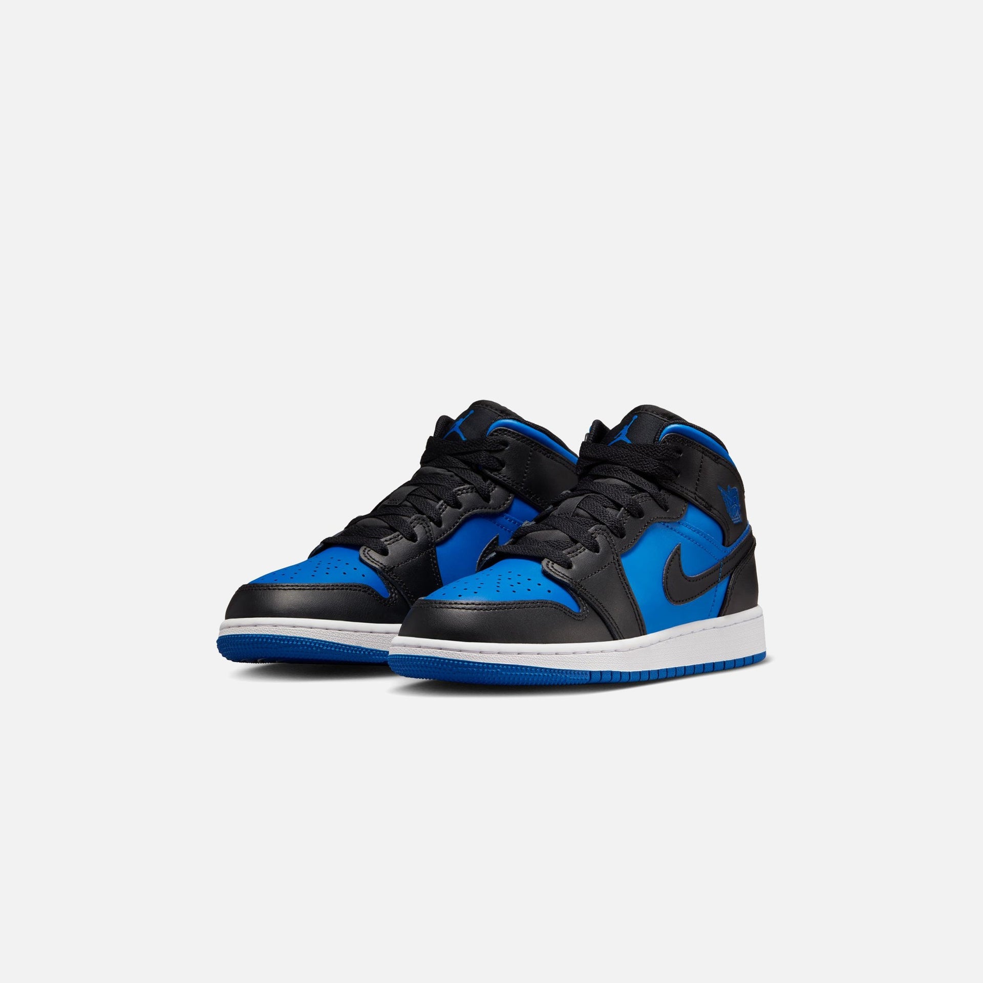 Jordan GS Air Jordan 1 Mid - Noir / Bleu roi / Blanc