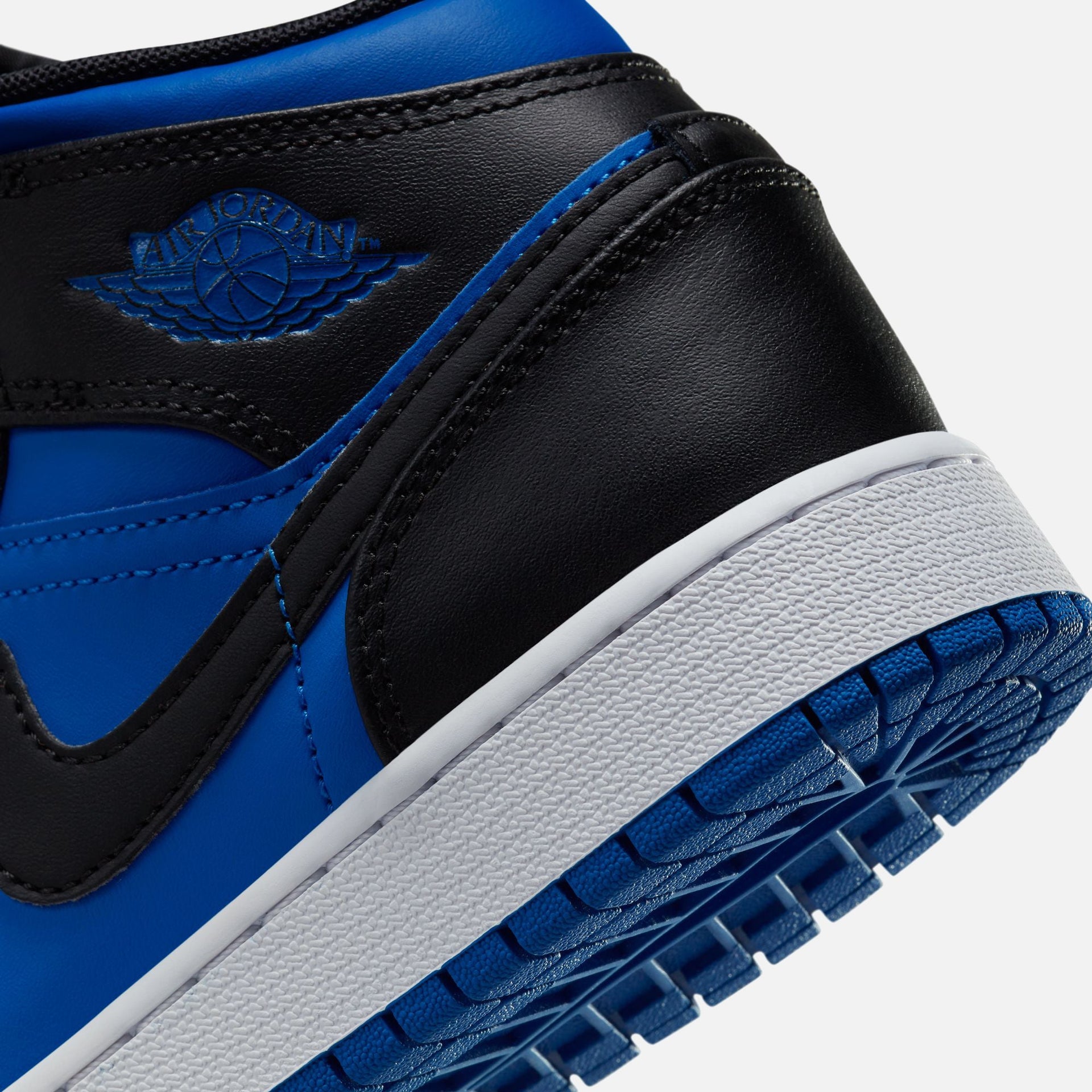Jordan GS Air Jordan 1 Mid - Noir / Bleu roi / Blanc