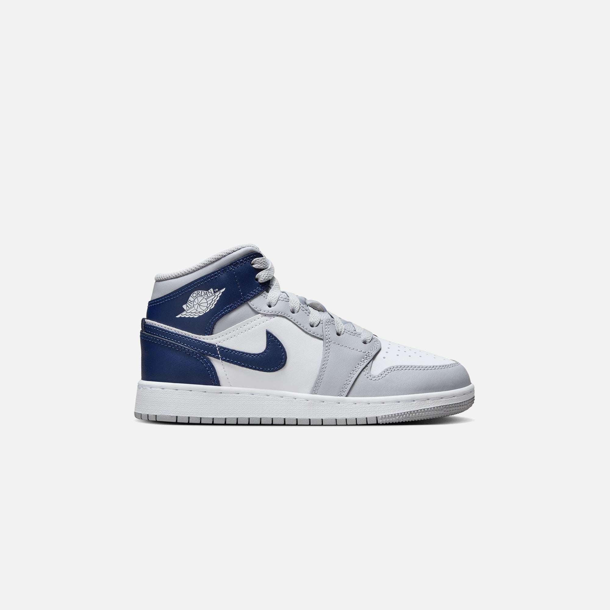 Jordan GS Air Jordan 1 Mid White Midnight Navy Wolf Grey Kith Europe