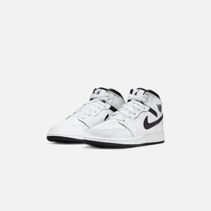 Nike GS Air Jordan 1 Mid - White / Black / White / Black
