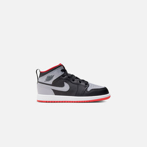 Nike PS Air Jordan 1 Mid - Black / Cement Grey / Fire Red White