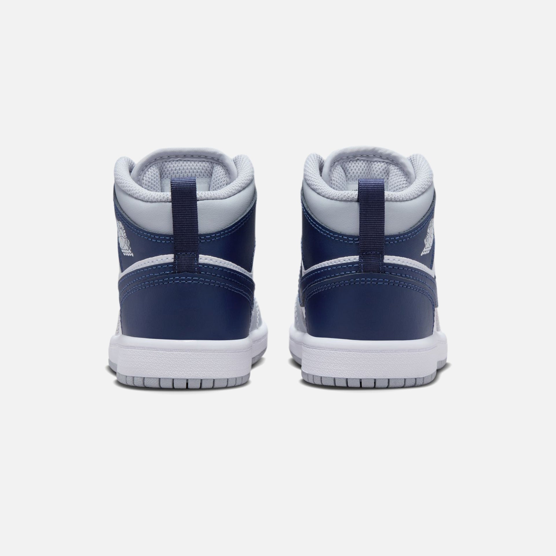 Nike Air Jordan Pre-School Air Jordan 1 Mid - White / Midnight Navy / Wolf Grey