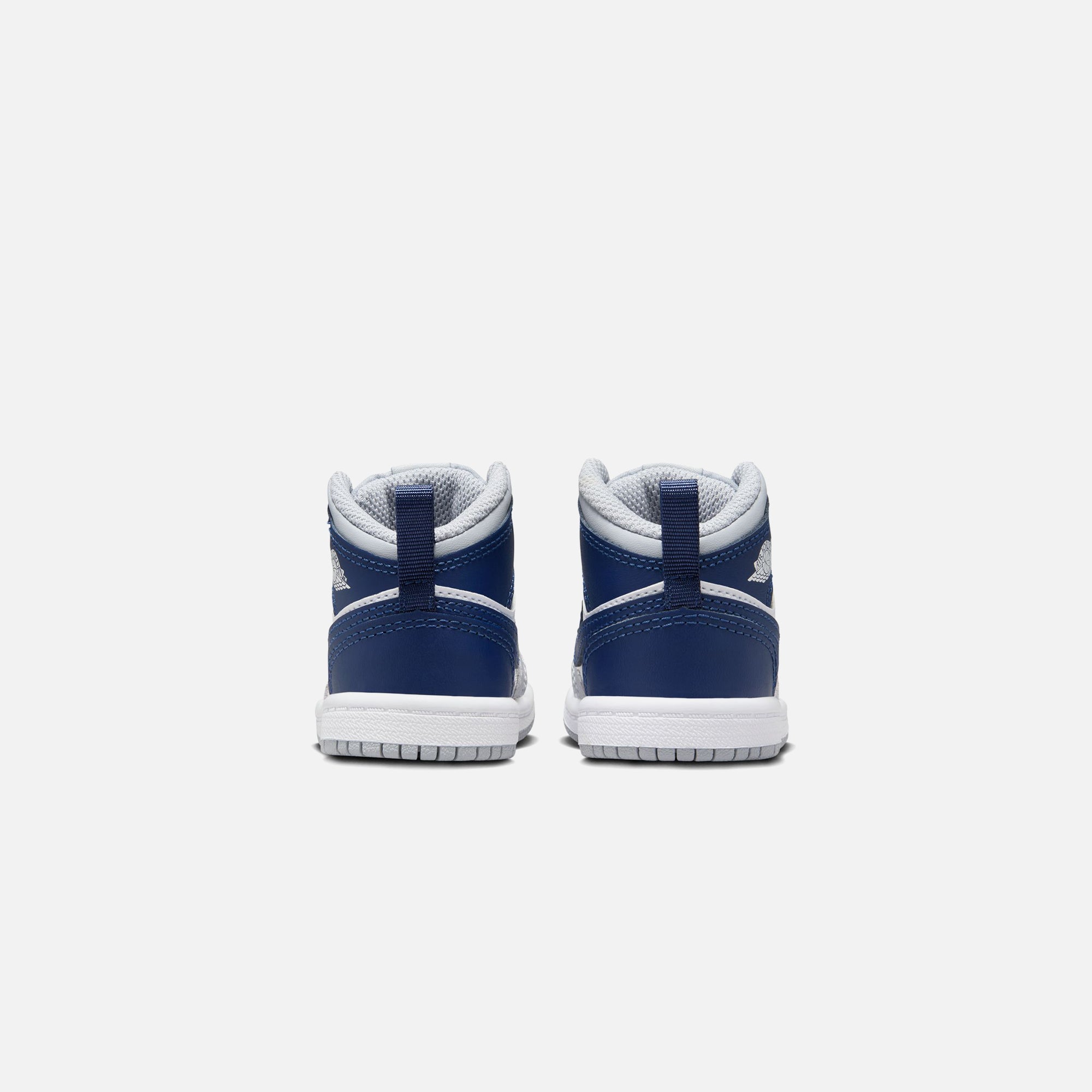Jordan TD Air Jordan 1 Mid - White / Midnight Navy / Wolf
