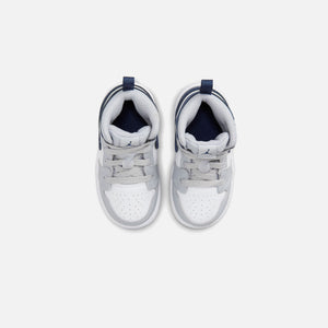 Jordan TD Air Jordan 1 Mid - White / Midnight Navy / Wolf Grey