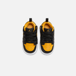 Nike TD Air Jordan 1 Low Alt - Black / Yellow Ochre / White