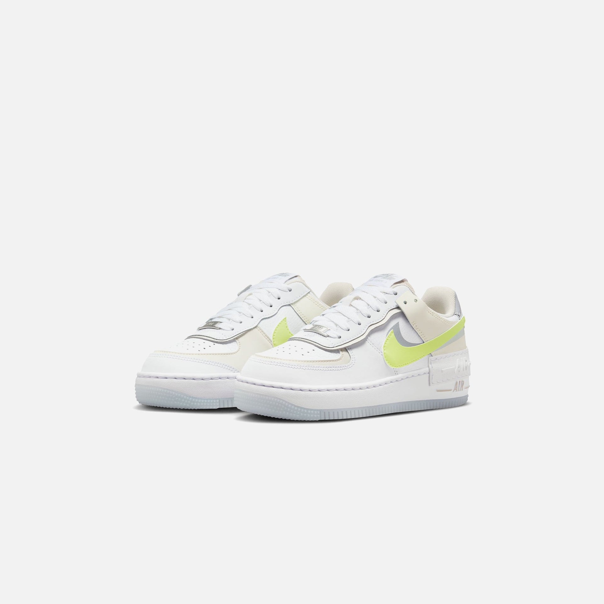 Nike WMNS Air Force 1 Shadow - White / Light Lemon Twist / Wolf Grey / Light Orewood Brown